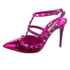 Valentino Leather T-Strap Pumps